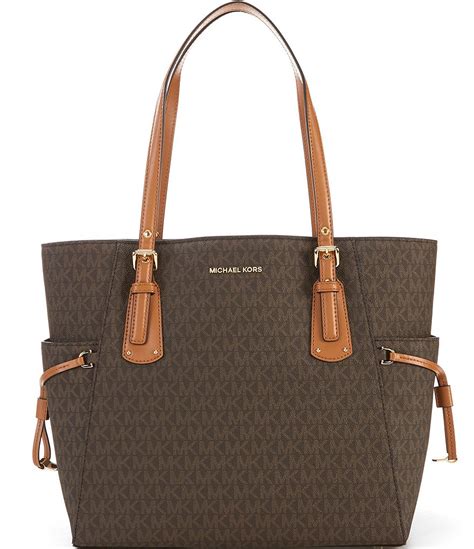 michael kors purse signature voyager signature 2|Michael Kors saffiano tote large.